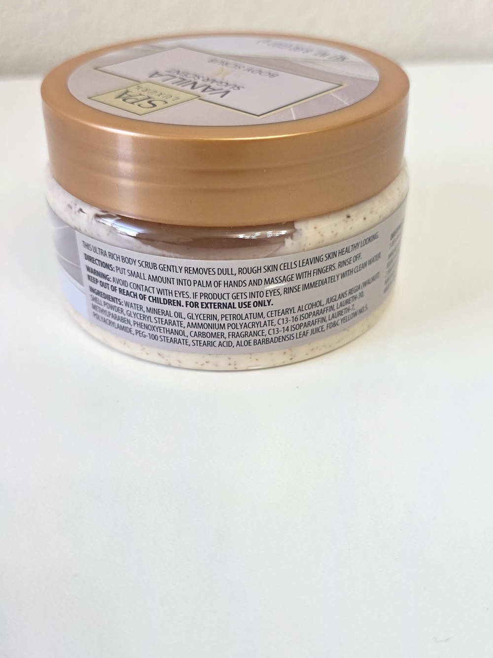 Spa Luxury Vanilla Sugar Scent Body Scrub 8 oz Ultra Rich Exfoliating - Picture 4 of 4